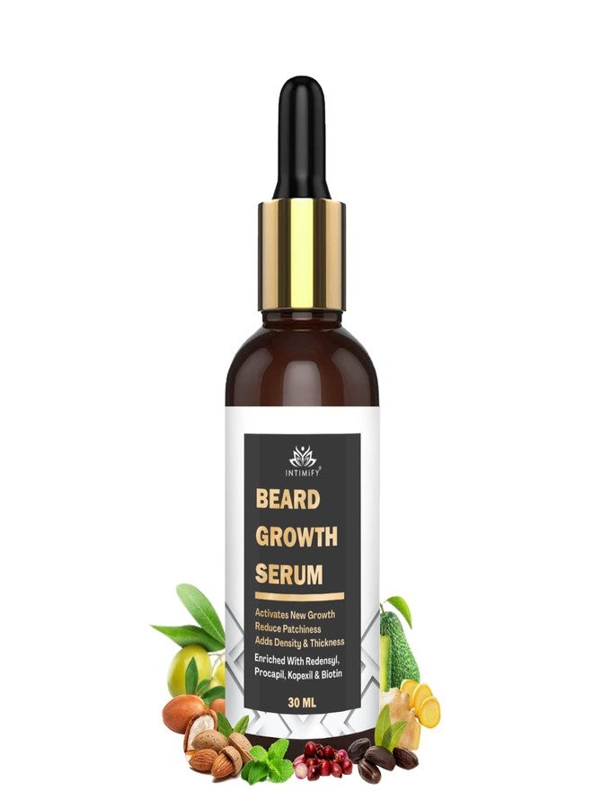 INTIMIFY Beard Growth Oil For Men, Beard Oil For Patchy Beard, Beard Oil For Growing Beard Faster, Mustache Beard Growth Oil 30 ml (Pack of 1) - Image 1